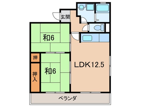 伊丹シルクハイツの物件間取画像